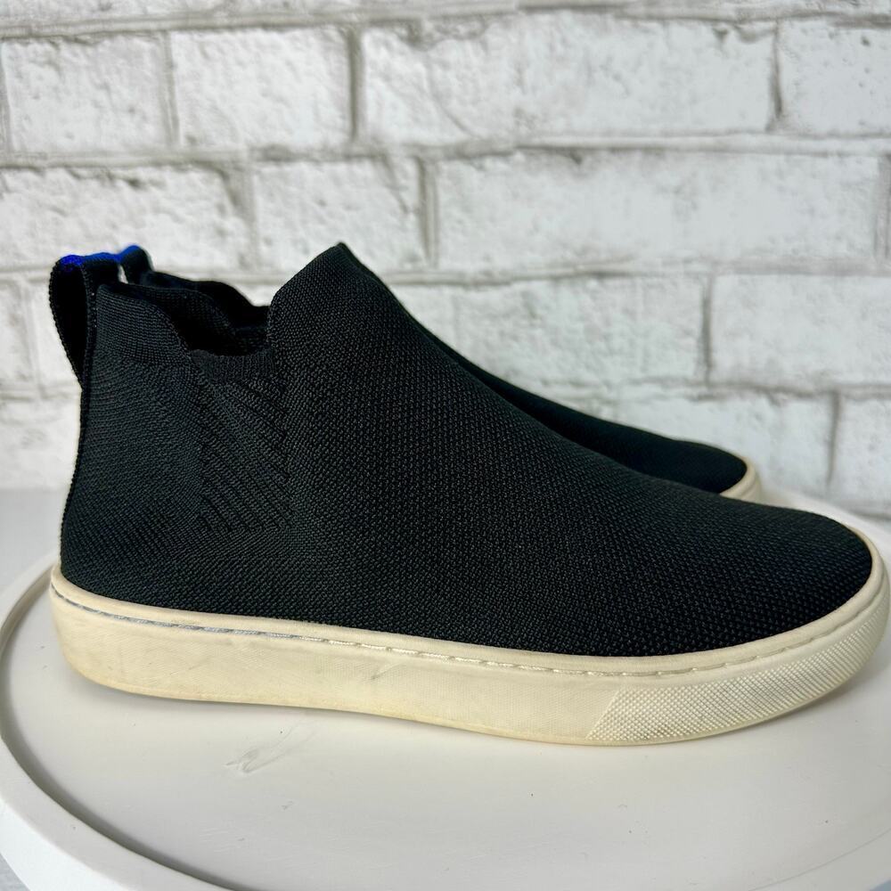 Rothy's Chelsea Boot Ankle Booties Stretch Knit Washable Shoes Black 6 - Picture 2 of 10